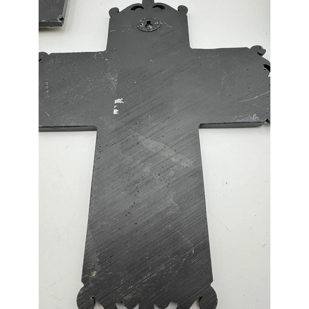 Set of 3 Religious Wall Crosses Bible Verse Scripture Faith John‎ 3:16 Decor